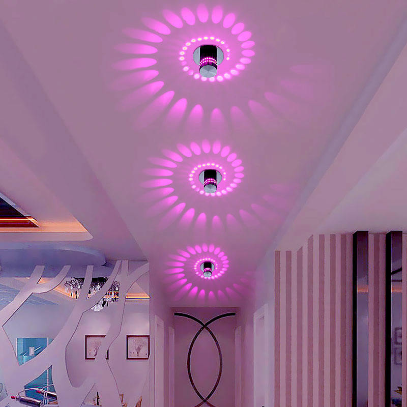 Applique murale de plafond poreuse Rgb LED montée au plafond avec télécommande pour la cour d'applique de lumière de barre de restaurant d'intérieur