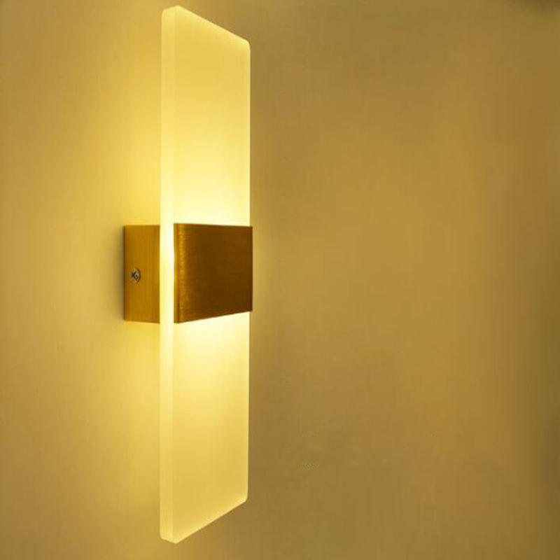 LED acrylique Wandlamp acrylique d'intérieur moderne allume AC 85-265V LED applique murale 6W pour chambres d'hôtel utilisant la scène