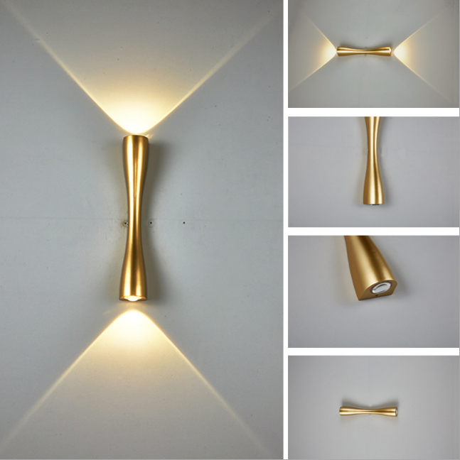 Personnalité nordique applique murale Simple Led salon fond applique hôtel Hall couloir éclairage vers le bas