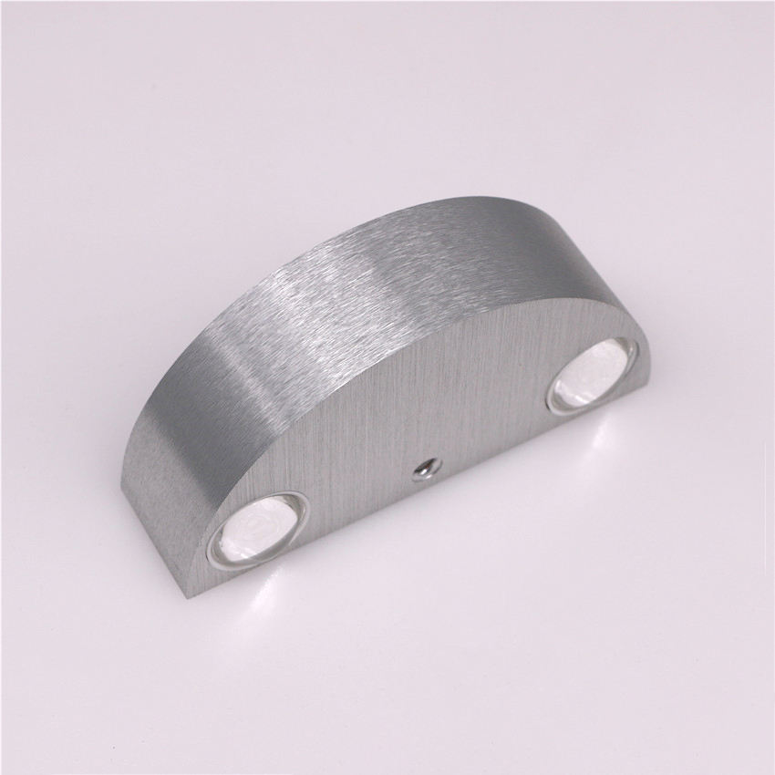 Demi-cercle 3W LED Applique Murale En Aluminium Up Down Appliques Murales pour Chambre Chevet Couloir Salon