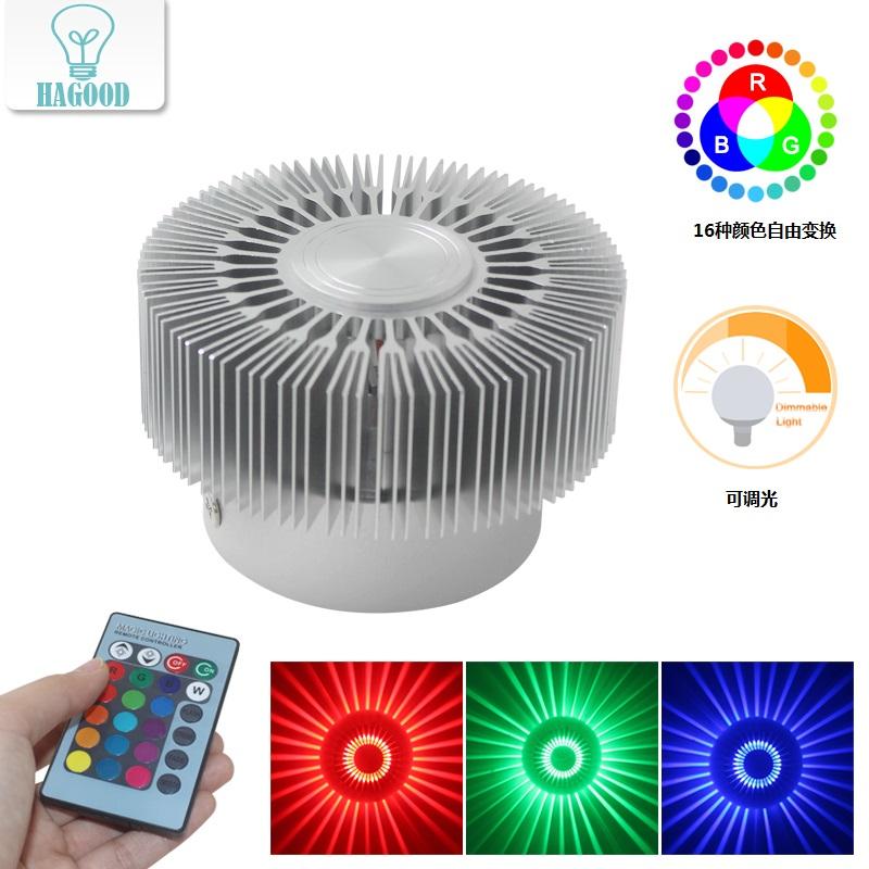 3W LED plafonnier forme ronde citrouille AC85 ~ 265V haute qualité moderne intérieur bref salle de bain aluminium RGB applique murale intégrer 220V