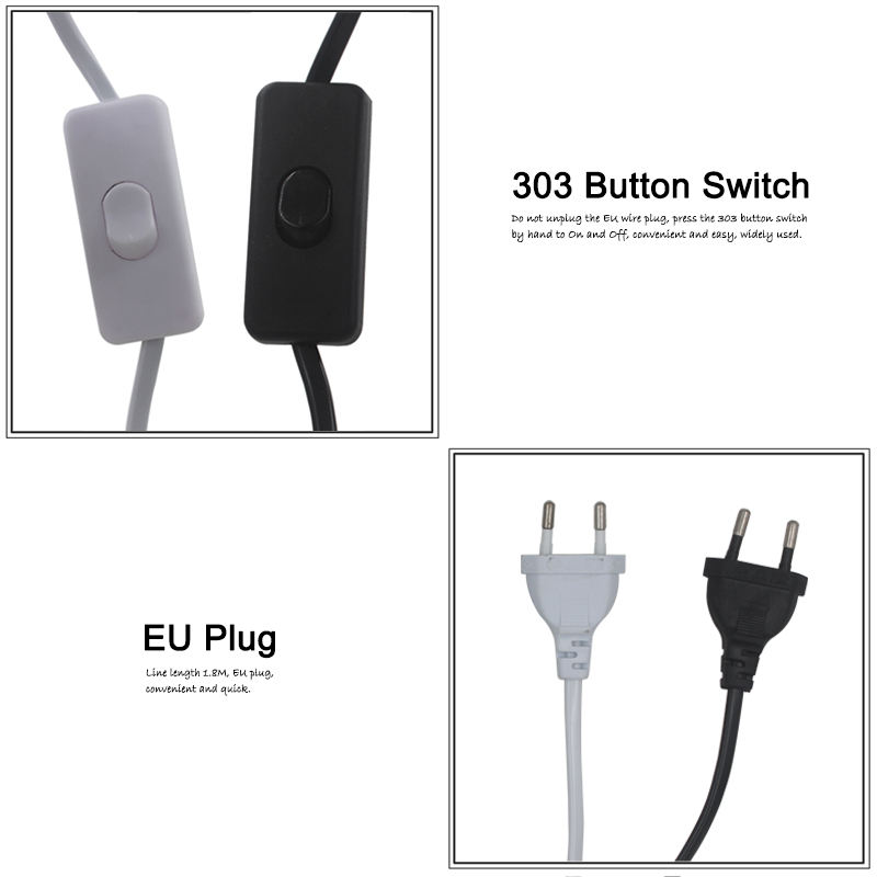 1.8M longueur de ligne E27 douille de lampe à LED 250V 4A 303 convertisseur d'adaptateur de support de lampe marche/arrêt pour support de douille de Suspension de lumière LED