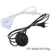 Câble de ligne 303/304/317/301 cordon d'alimentation gradateur/interrupteur à Double bouton fil de prise ue pour ampoule LED/lampe de bureau luminaire USA