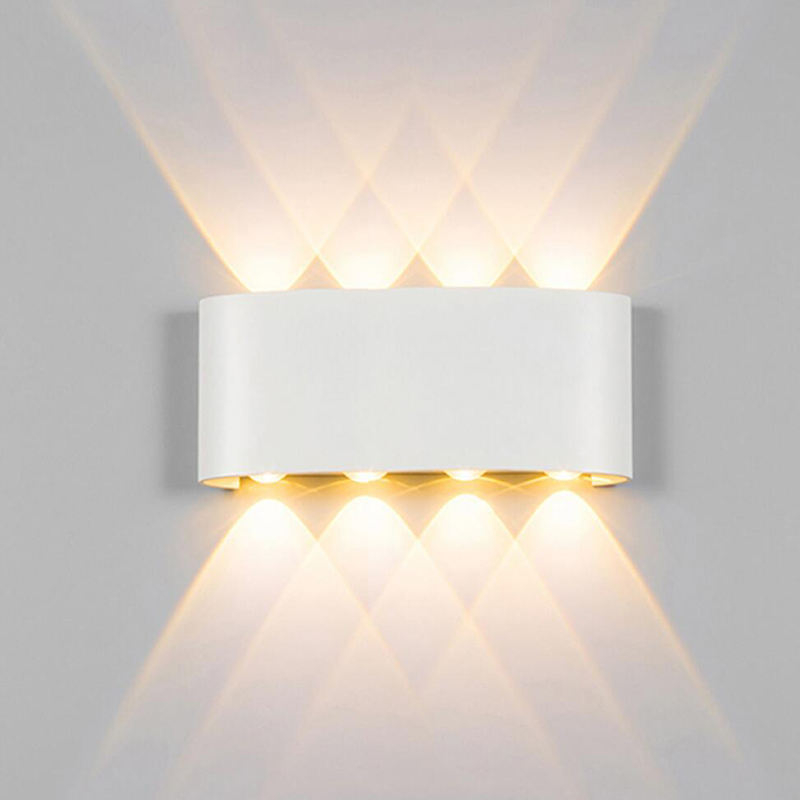 LED moderne en aluminium extérieur intérieur Ip65 haut et bas pour la maison escalier chambre chevet salle de bain lumière blanc ou noir LED Wandlamp