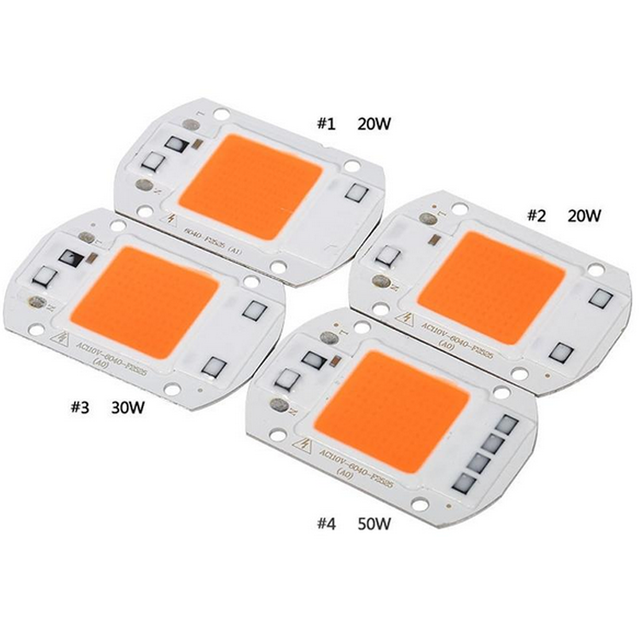 Puce de croissance led à spectre complet haute puissance 20W 30W 50W pour l'éclairage de croissance des plantes d'intérieur