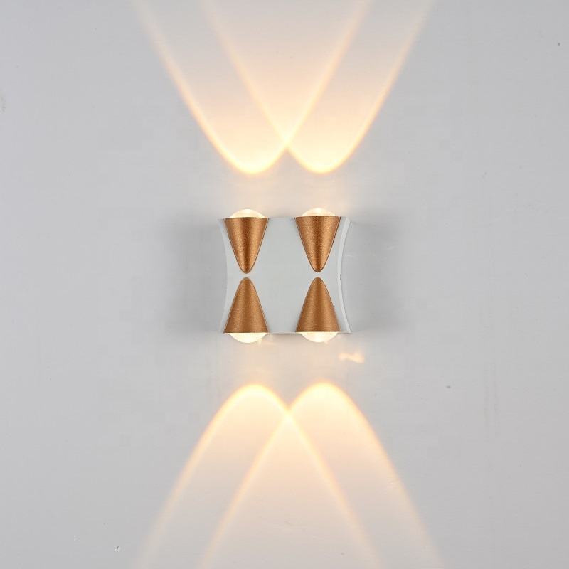 Personnalité nordique applique murale Simple Led salon fond applique hôtel Hall couloir éclairage haut et bas luminaires chaud