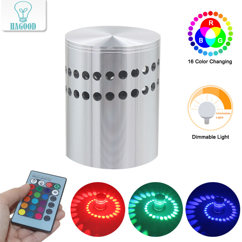 2023 pas cher prix nuit lumière spirale trou RGB LED mur led lumières décoratives