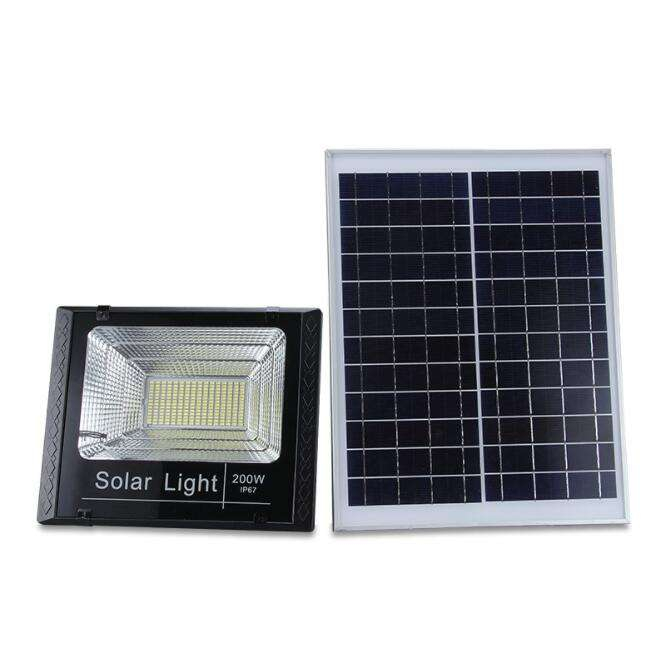Projecteur solaire 25W vente directe d'usine de lumière solaire de jardin avec télécommande et contrôle de la lumière