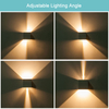 Dimmable étanche IP65 lecture appliques carré Cube mur LED lampe haut et bas sortie d'usine Decora sécurité prix raisonnable