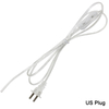 Câble 0.75mm 2 lignes 1.8m cordon d'alimentation marche-arrêt pour lampe à LED avec interrupteur à bouton ue/US prise lumière commutation rallonge de fil Transparent