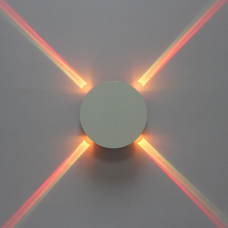 Vente chaude ronde LED croix étoile applique rgb lumière intérieure veilleuse avec prix d'usine escalier de lumière de surface innovant