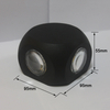 Led Wall Light 4W Outdoor Led Imperméable Extérieur Porte Balcon Jardin Cour