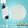 3W 5W 7W 9W 12W 18W SMD5730 panneau de couleur combiné blanc chaud/froid + alimentation de pilote de LED de contrôle segmenté pour downlight