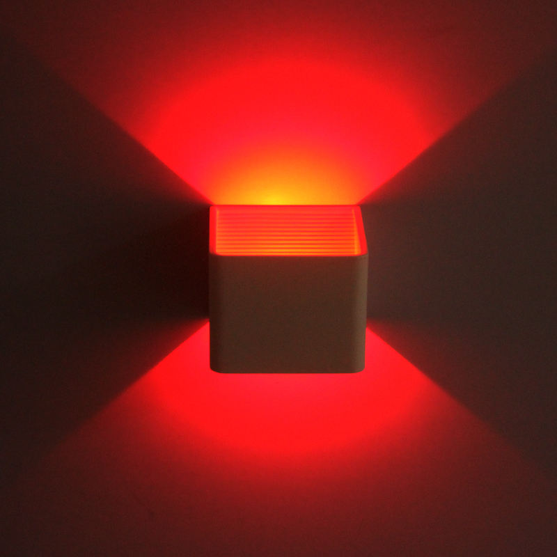 Applique murale led cube 3W de haute qualité avec télécommande rvb pour l'éclairage intérieur du salon
