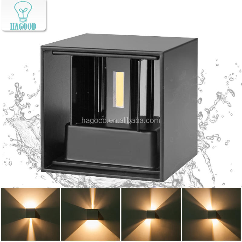 6W 12W Étanche Réglable LED Appliques Murales Surface Luminaires Extérieurs Muraux Jardin Applique Murale