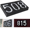 Lumière solaire numérique numéro de maison lumière solaire appliques murales extérieures solaires numéro de maison plaque de porte lumière solaire numérique LED numéro de porte adresse chiffres support mural 