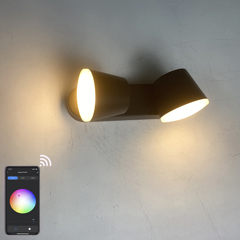 contrôle de l'application de lumière led