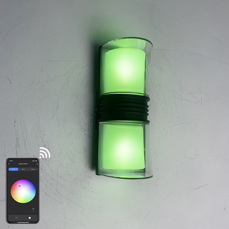 9W APP contrôle RGBW maison Bar hôtel décoratif Wifi Smart APP appliques extérieures LED appliques murales