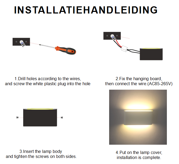 Applique murale LED 18W extérieure étanche moderne