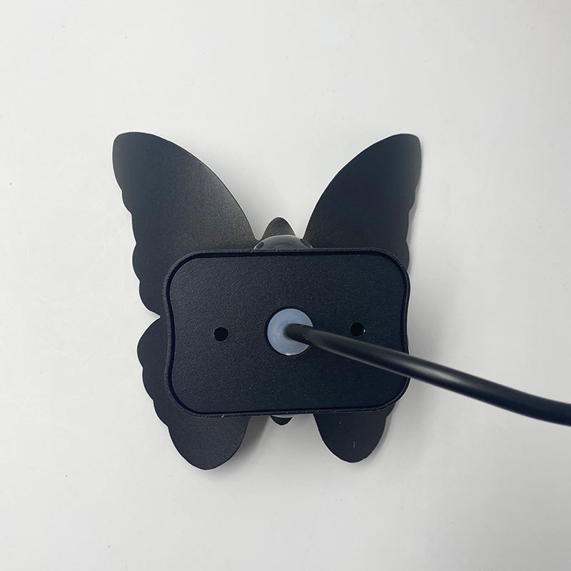 NOUVELLE 6W Haute qualité lampe fantaisie Papillon Étanche Lampe Noir Or Shell applique et veilleuse extérieure