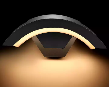 Applique murale extérieure LED Lampe de cour en forme d'éventail 18W Applique murale étanche Éclairage LED Applique murale en aluminium Appliques extérieures
