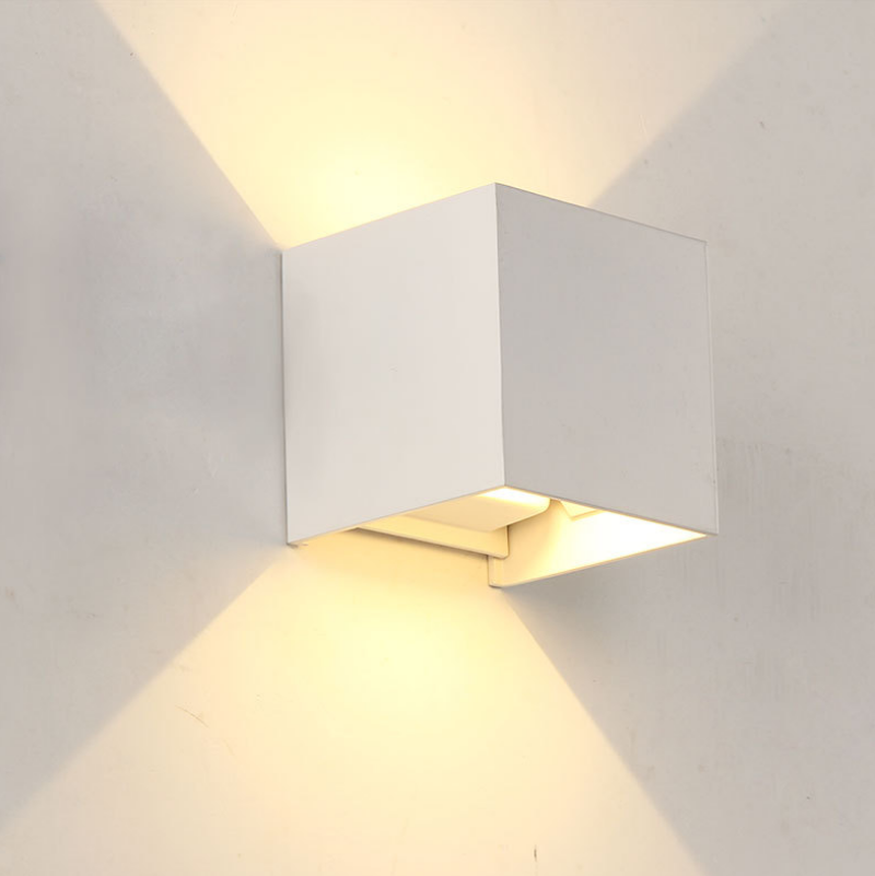 Style industriel AC85-265V étanche IP65 faisceau réglable en aluminium et extérieur LED Cube étanche applique murale