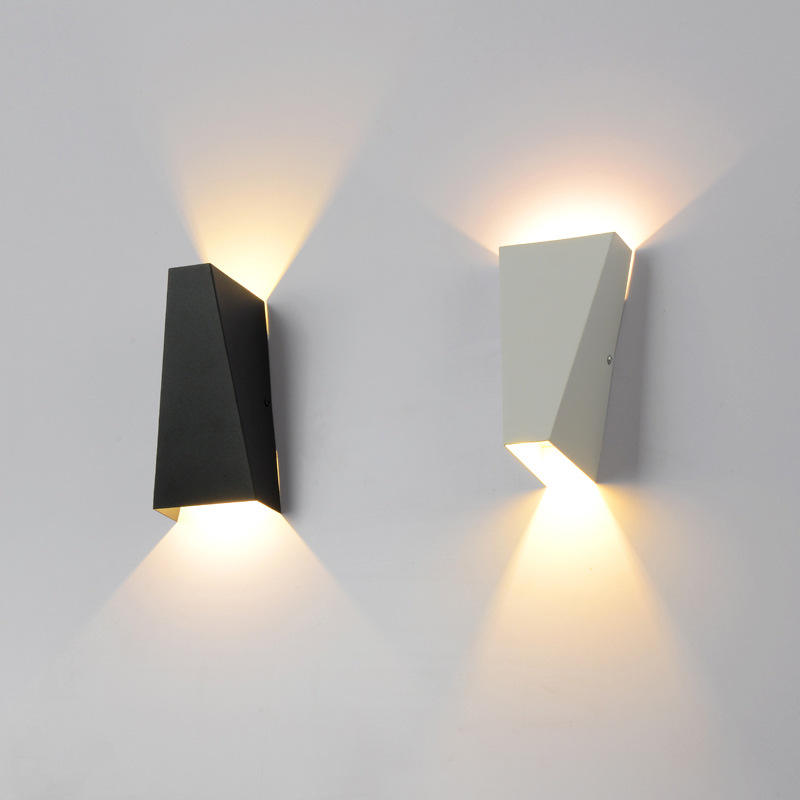 Moderne carré 6W 12W LED applique murale intérieure en aluminium applique éclairage à la maison chambre salon allée décorer applique murale AC85-265V