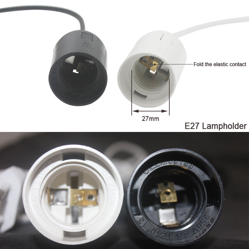 Prise EU e27 cordon d'alimentation support de lampe avec prise EU interrupteur marche/arrêt VDE OEM 2.5A 250V meilleur prix qualité pour suspension