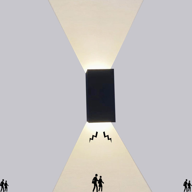 12W étanche jardin applique murale led applique murale motion senor led éclairage mural chambre applique murale Angle d'éclairage réglable