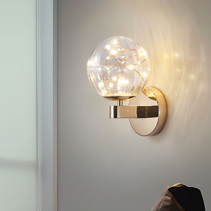 6W petite applique murale étoilée en fer forgé à vente chaude pour une utilisation en intérieur