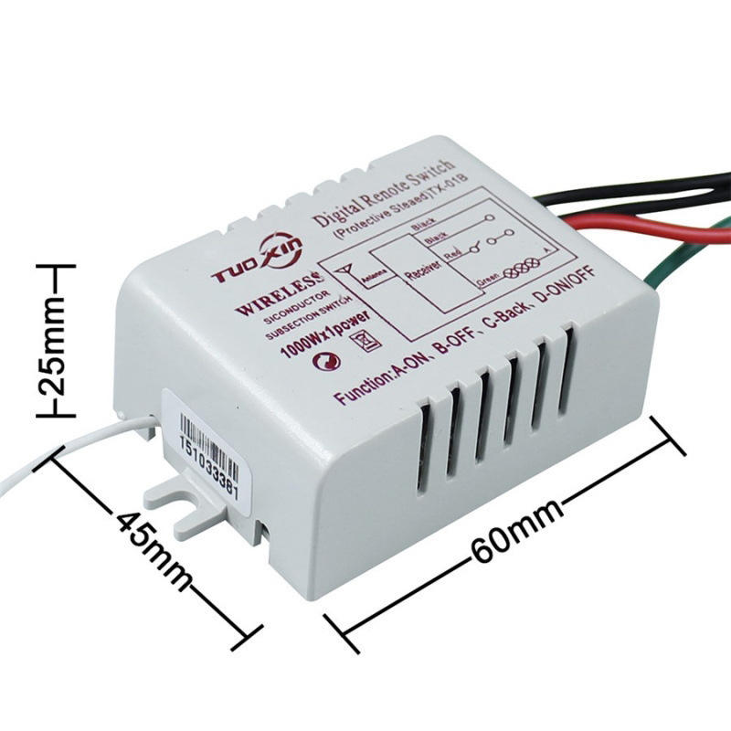 Commutateur de télécommande sans fil Smart Home cristal lampe Segment contrôleur 3 voies numérique lumière LED commutateur numérique en gros