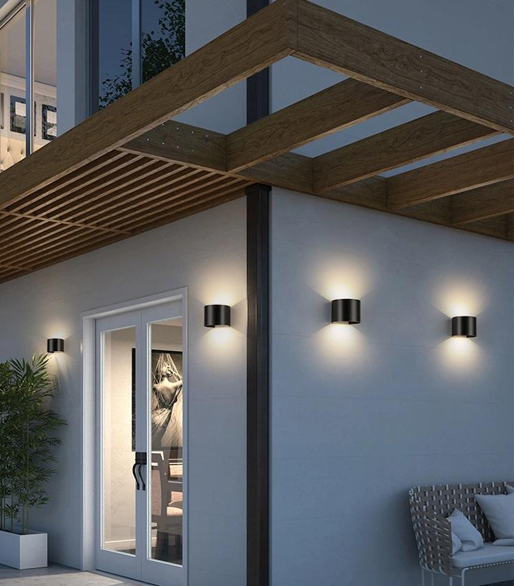 Hagood nouvelle applique murale étanche demi-cercle 6W applique murale LED éclairage extérieur étanche IP65 Angle d'éclairage réglable