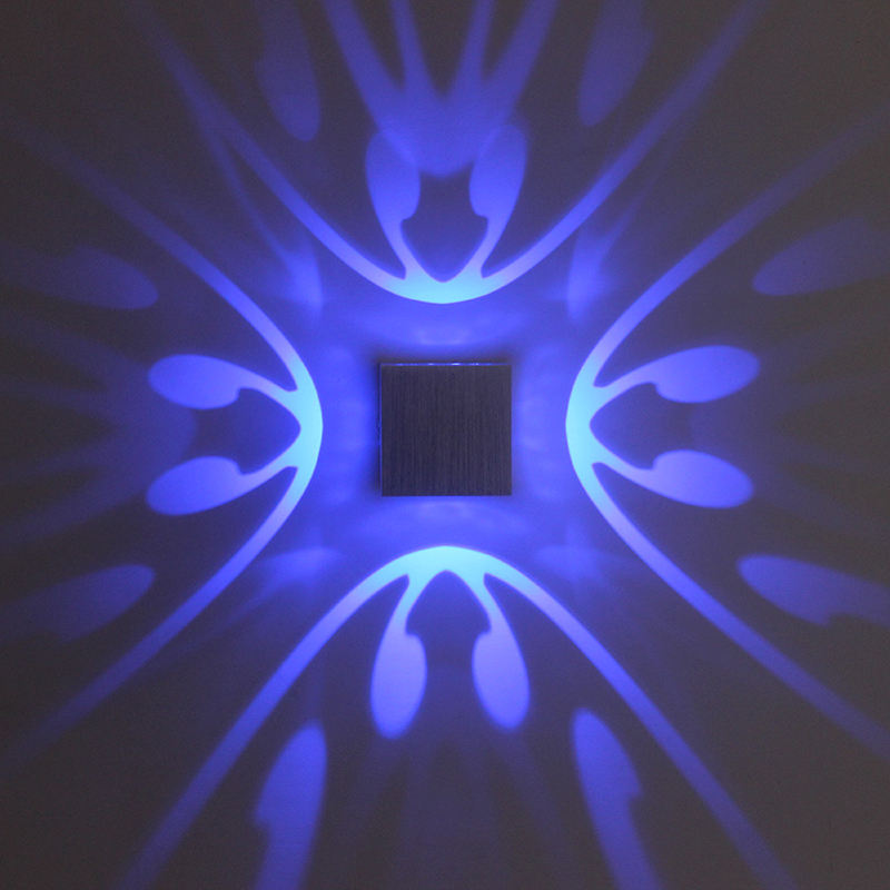 2023 Lampe à LED RVB de haute qualité Lampe murale papillon à quatre côtés et veilleuse intérieure avec prix d'usine