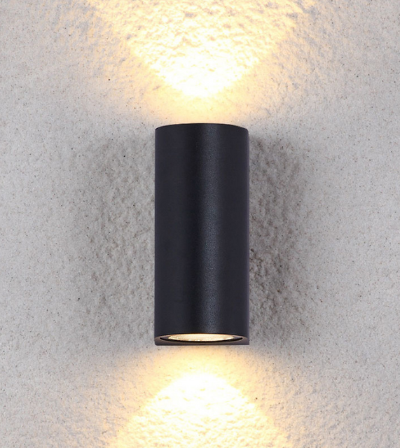 12W colonne Double tête étanche applique murale Unique nuit lampe IP65 étanche applique pour décoration de jardin