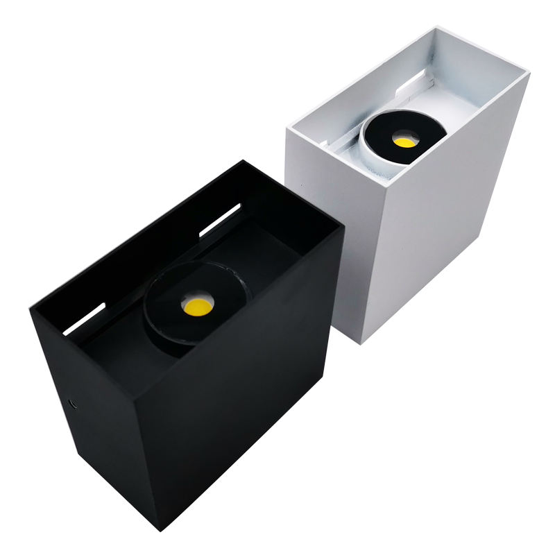 Cube CoB 6W LED haut et bas applique murale AC85-265V chambre chevet Cube applique intérieure en aluminium décoration éclairage produits