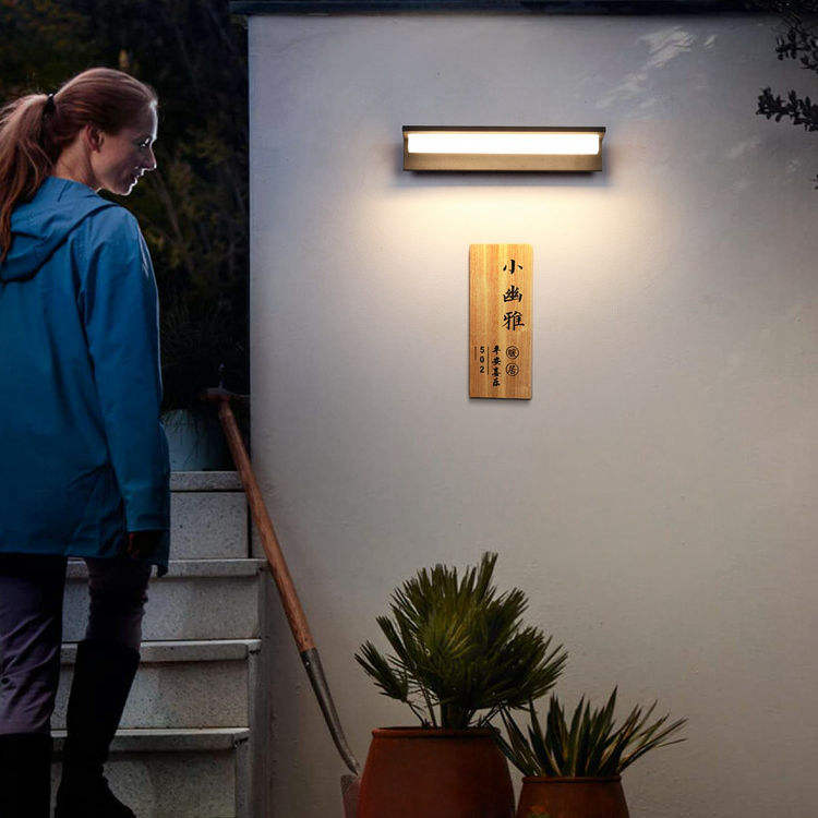 Outdoor Wandlamp Waterdichte LED Lange Moderne IP65 Licht Tuin Binnenplaats Balkon Blaker Armatuur 110V 220V applique murale extérieure