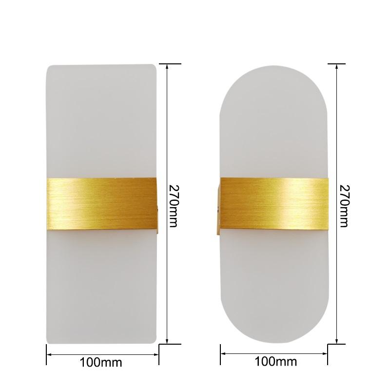 Appliques murales d'intérieur de lampe de haute qualité avec BOM / Service à guichet unique Applique murale en acrylique doré à angle droit