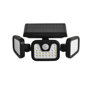 Hagood extérieur étanche 3 têtes applique murale trois têtes 83 COB capteur solaire LED alimenté lumières de sécurité