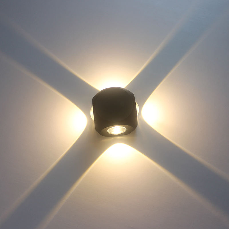 4W Led Applique Murale Extérieure Led Étanche Bâtiment Extérieur Porte Balcon Jardin Cour