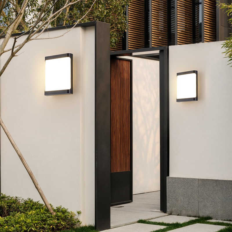 Applique murale extérieure étanche Simple Led jardin allée lumière porte extérieure tête lumière mur extérieur balcon étanche à l'humidité Patio