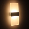 6W Lampe de haute qualité fantaisie Angle droit / rond Applique murale en acrylique noir et veilleuse d'intérieur