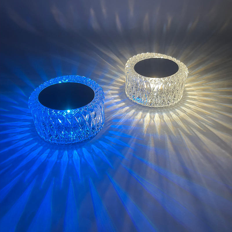 Rose cristal lampe de table chambre USB charge chevet romantique veilleuse tactile contrôle lampe de table pétale atmosphère vaisselle intérieur multicolore