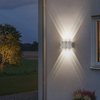 Moderne étanche extérieur 12W LED applique murale IP65 aluminium haut et bas applique murale jardin porche applique décoration lumière 110V 220V