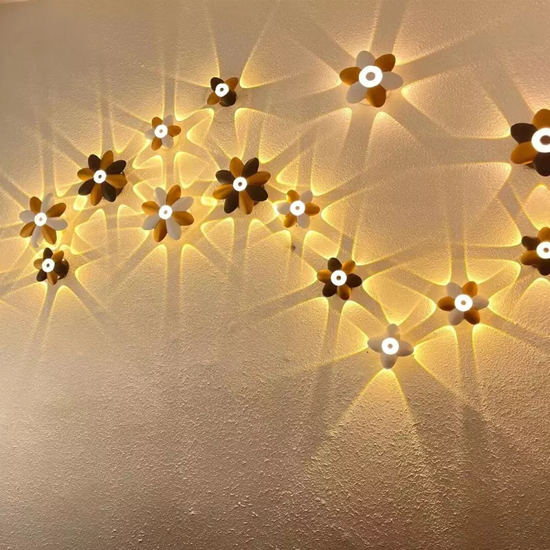 LED applique murale extérieure haut vers le bas décoration projecteur Lotus Villa couloir balcon couloir fond applique murale