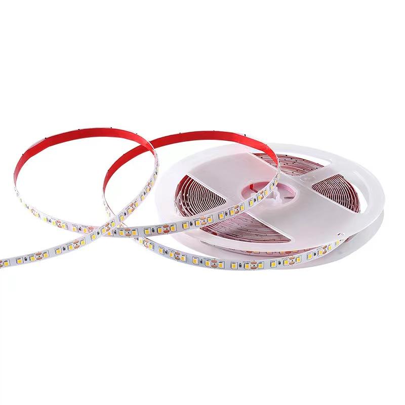 Lumière COB avec bande lumineuse douce auto-adhésive basse pression 12V 24V 2835 ligne flexible magique led bande lumineuse à eau bicolore