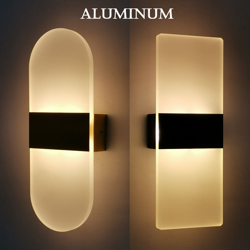 6W Acrylique Applique Murale Intérieure Applique Acrylique Led Rgb Avec BOM / Service à Guichet LED Applique Murale Marque Laser Personnalisée Lampe Acrylique Personnalisée Marchandises