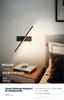 6W moderne mur LED lampes 330 chevet rotatif 12W AC96V-260V applique murale noir lampe allée décoration intérieure éclairage