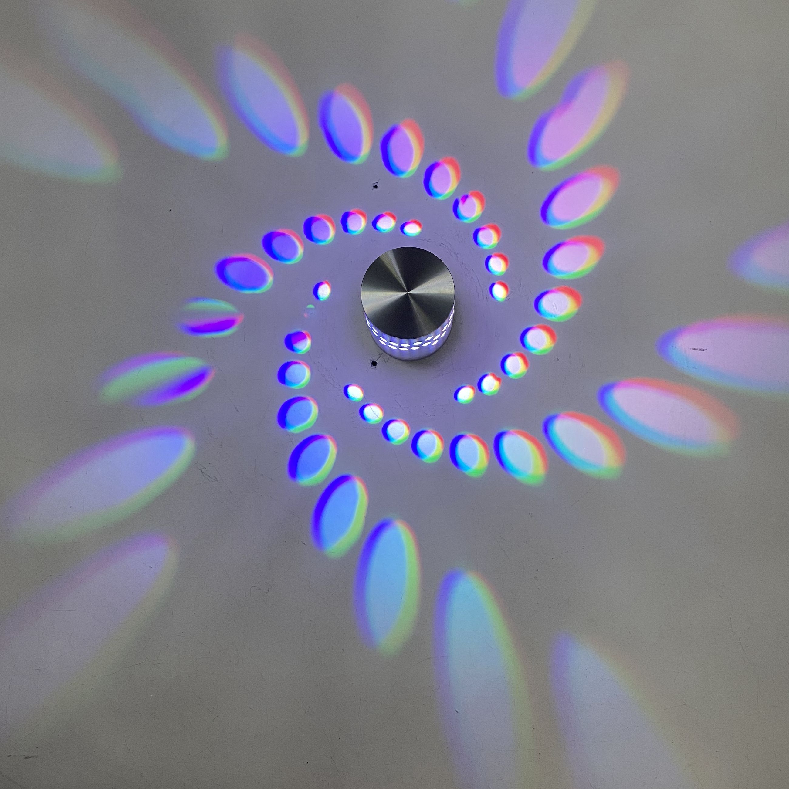 3W RGB fleur mur LED lampe murale à distance veilleuse spirale trou LED belle lampe murale décorative 