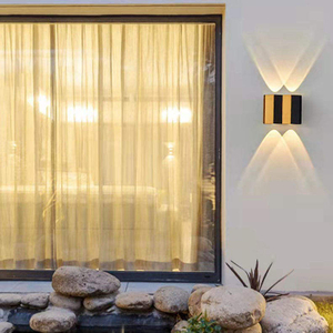 Applique Mode Rectangle Or Noir Lumière Haut Et Bas Corps Lumineux Lampe Éclairage Style Moderne Bureau Rohs Epistar Flux D'entrée