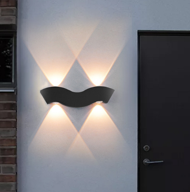 Nordic étanche 4W applique simple led salon fond applique hôtel hall couloir éclairage haut et bas lumière